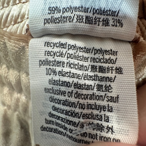 PINK by Victoria's Secret Velvet Wide-Leg Pants Tan - Picture 10 of 12